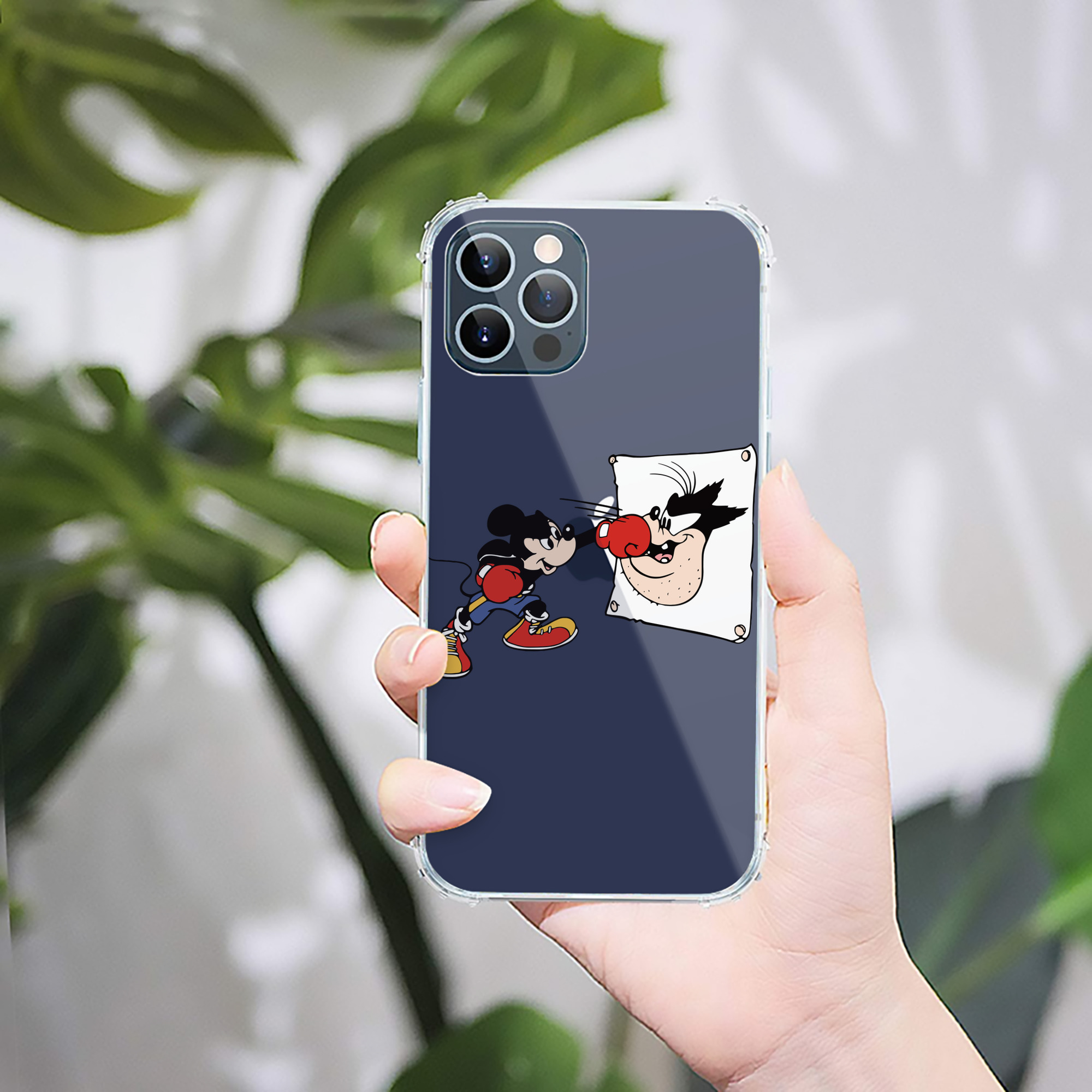 （画像用） ミッキーマウス Mickey Mouse 【iPhone 12シリーズ対応】透明スマホケース（クリアソフトケース）